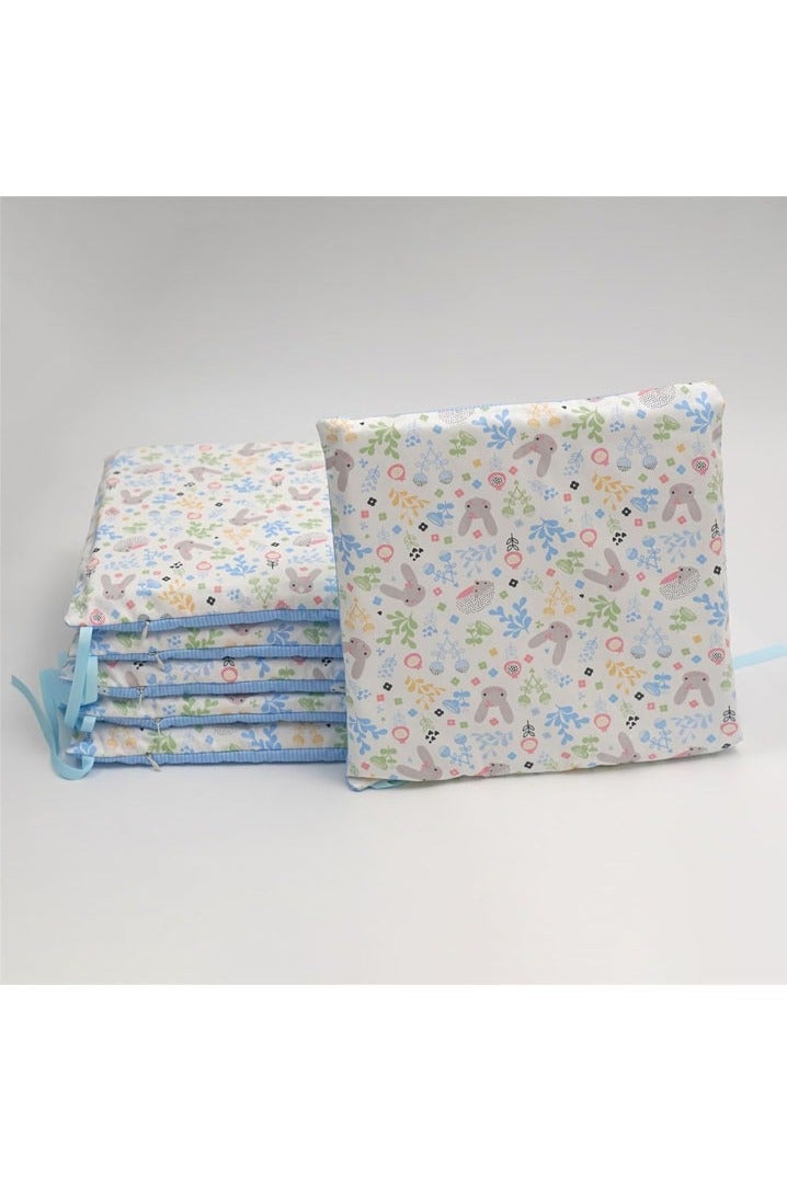 L&E 6Pcs Soft Cotton Rectangle Surround Pads for Boys Girls, Toddler Bedding Set, Soft Breathable Anti-Collision Fence Pads for Crib, Printed Crash Barrier for Kids Home Decor Gifts - Image 4