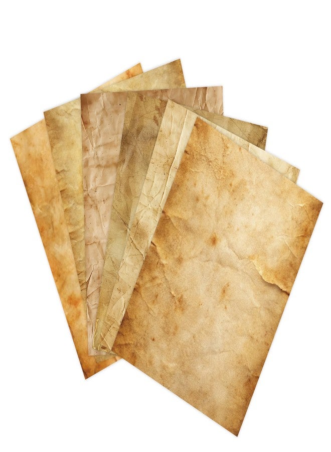 YOKSAS 100GSM Vintage Parchment Printer Paper Set - 48 Sheets Antique A4, 8.3 x 11.2 inches, Double-sided Aged Look for Writing, Crafting, Scrapbooking, Invitations, Certificates, Artistic Projects - Image 1