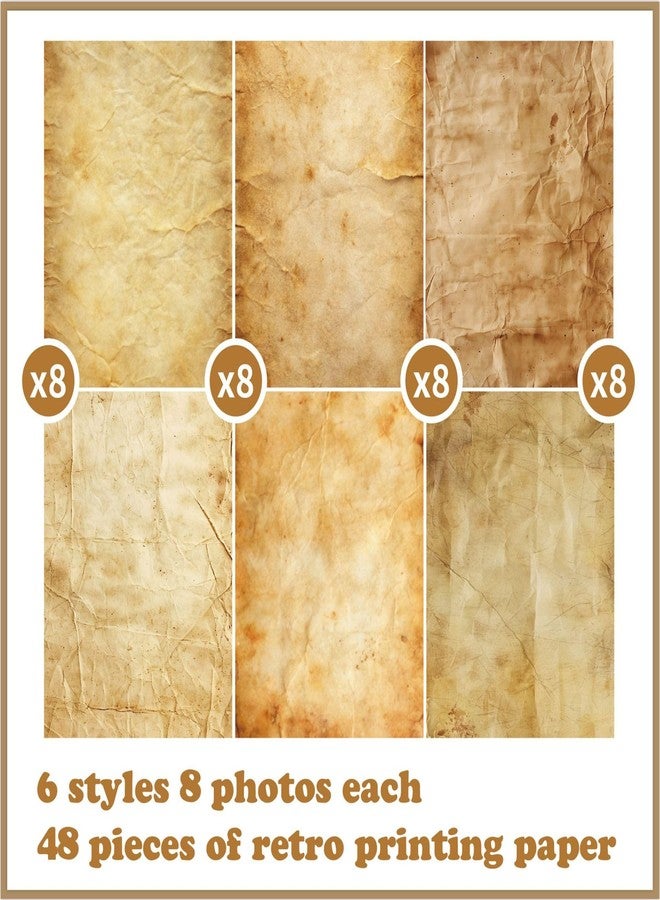 YOKSAS 100GSM Vintage Parchment Printer Paper Set - 48 Sheets Antique A4, 8.3 x 11.2 inches, Double-sided Aged Look for Writing, Crafting, Scrapbooking, Invitations, Certificates, Artistic Projects - Image 3