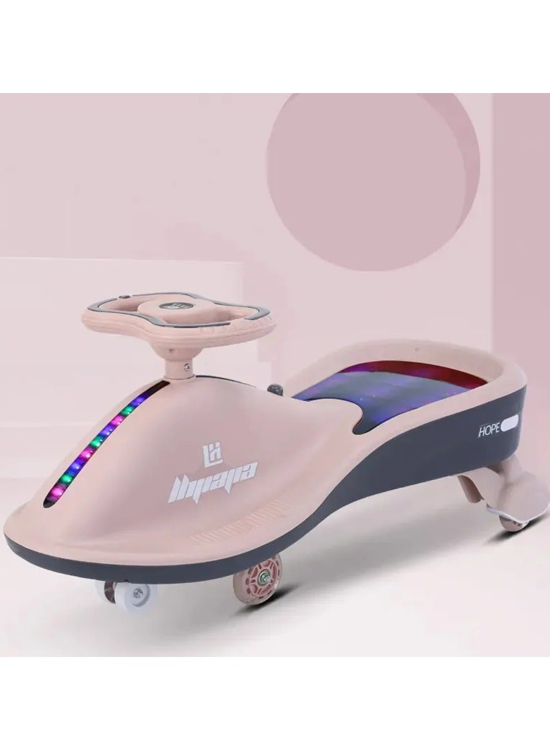 بيوينتي سيارة متأرجحة مجانية للأطفال، سيارة هزازة بإضاءة LED مع موسيقى للعب في الأماكن المغلقة والمفتوحة، هدية للأطفال من سن 1 إلى 3 إلى 6 سنوات - Image 1