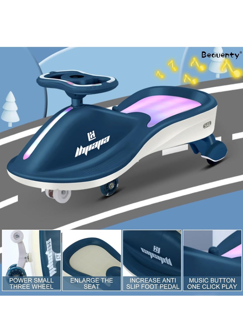 بيوينتي سيارة متأرجحة مجانية للأطفال، سيارة هزازة بإضاءة LED مع موسيقى للعب في الأماكن المغلقة والمفتوحة، هدية للأطفال من سن 1 إلى 3 إلى 6 سنوات - Image 4