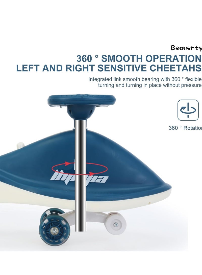 بيوينتي سيارة متأرجحة مجانية للأطفال، سيارة هزازة بإضاءة LED مع موسيقى للعب في الأماكن المغلقة والمفتوحة، هدية للأطفال من سن 1 إلى 3 إلى 6 سنوات - Image 5