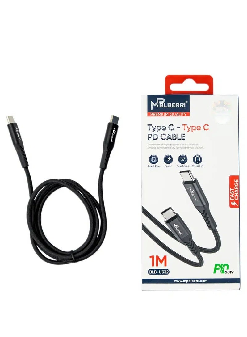 mpBLBERRI كابل نوع C - نوع C PD 36W BLB-U332 - Image 3