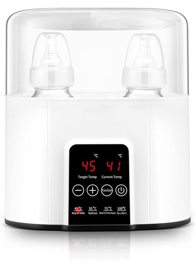 ستيم سخان حليب الاطفال، سخان حليب الثدي، , و جهاز معقم لزجاجات الاطفال، سخان الطعام، اذابة حليب الثدي، تحكم ذكي في درجة الحرارة، زجاجة مزدوجة سخان حليب الاطفال (ابيض) - Image 1