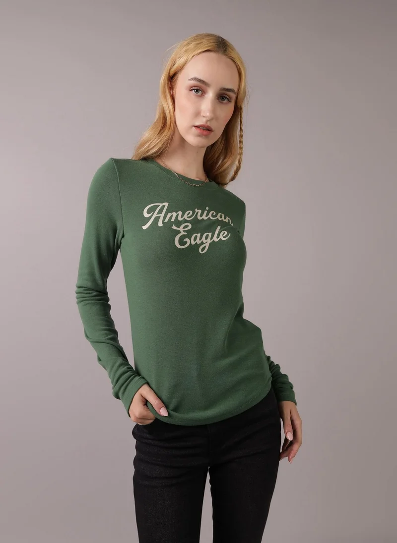 American Eagle Logo Graphic Crew Neck T-Shirt