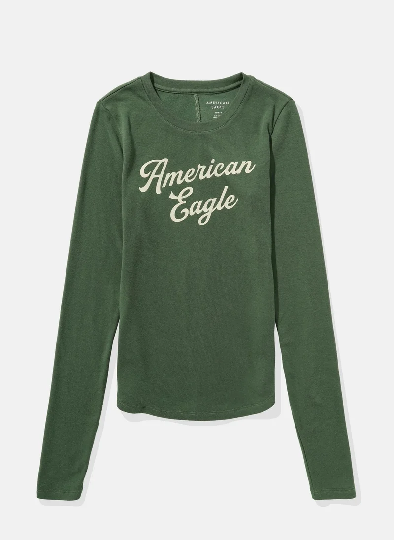 American Eagle Logo Graphic Crew Neck T-Shirt