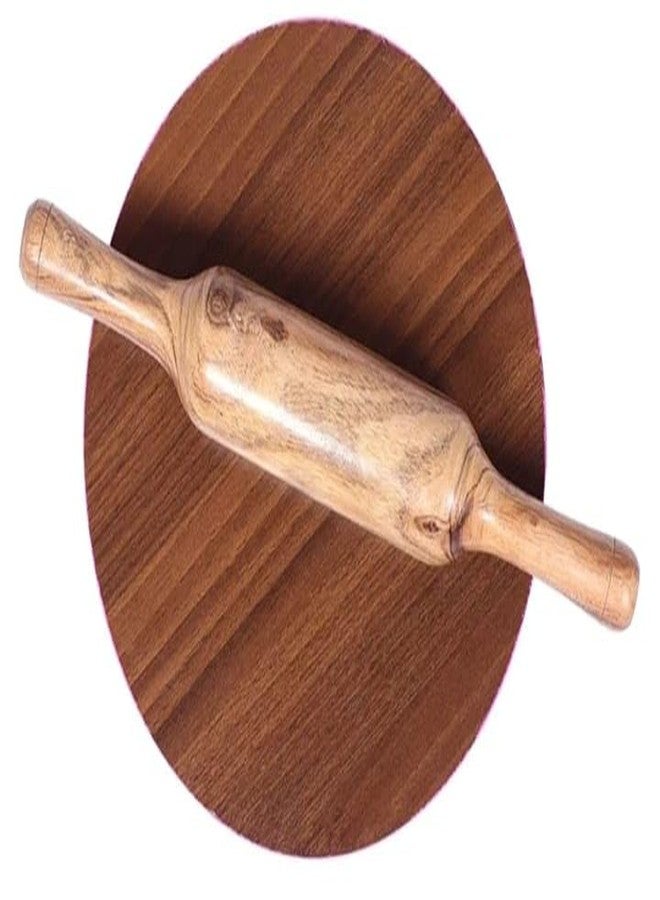 SHIFA CRAFT Roti Roller Rolling Board | Roti Maker | Phulka Maker | Rolling Pin Board or Round Board | Chapati Maker chakla for Home & Kitchen(Daily Use) (Wooden Chakla Belan Set) - Image 1