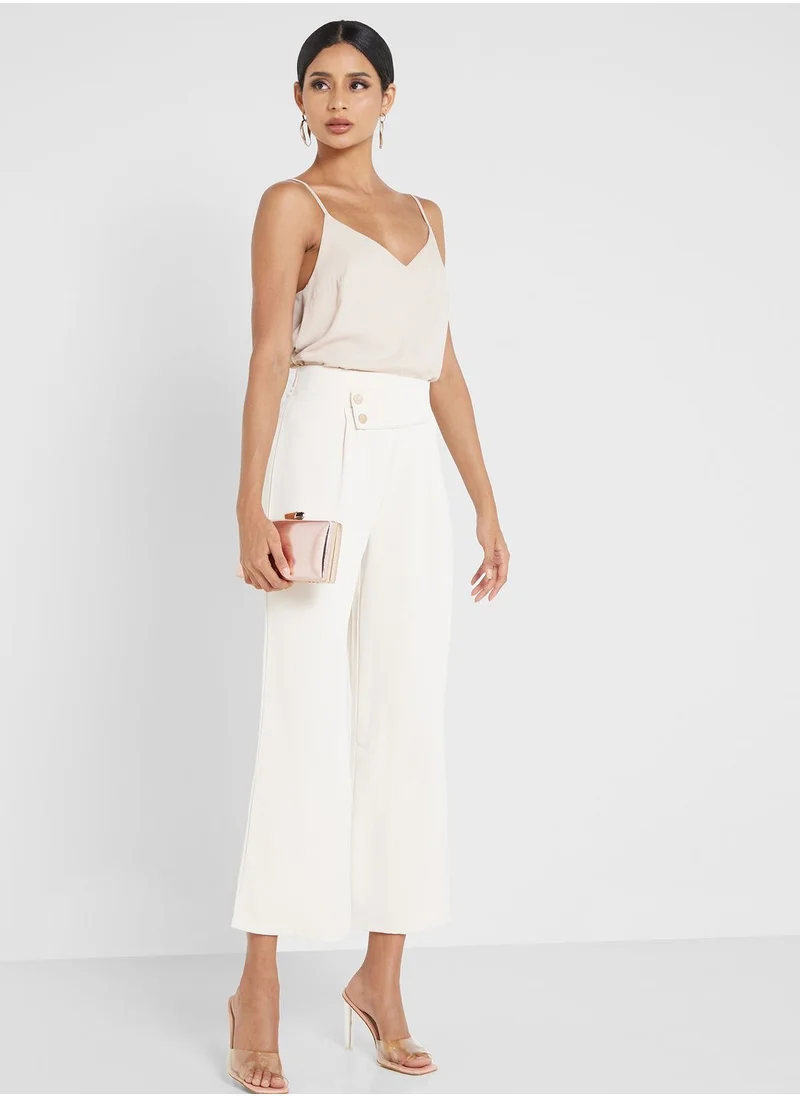 ELLA High Waist Front Pleat Detail Pants