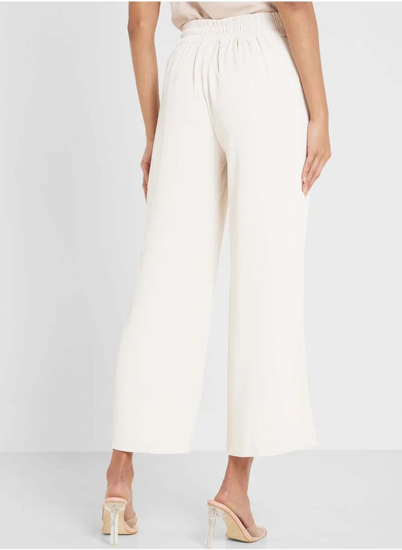 ELLA High Waist Front Pleat Detail Pants