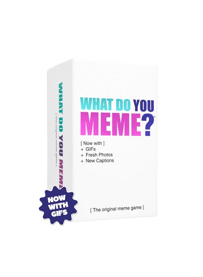 WHAT DO YOU MEME? Core Game (New Edition) Now Including GIF's by Relatable, The Essential Adult Party Game for Meme Lovers Now with Refreshed Content, Great for Adult Games for Game Night - Image 1