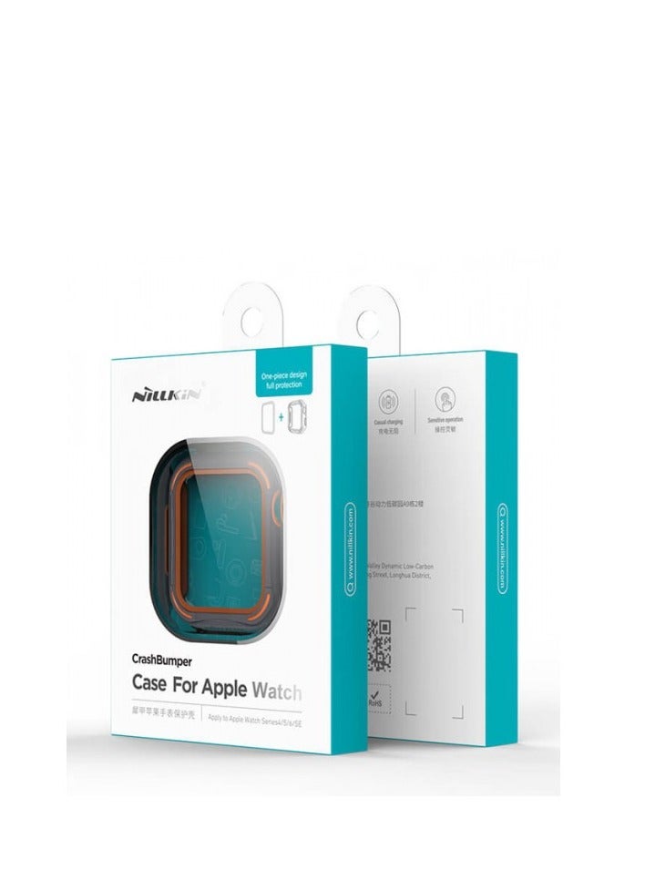 نيلكين غطاء Nillkin CrashBumper لساعة Apple Watch سيريز 4/5/6/SE (مقاسات 41مم/44مم/45مم) – أخضر برتقالي - Image 3
