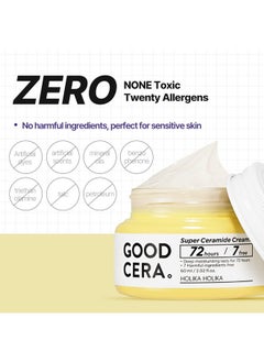 Holika Holika HOLIKA HOLIKA Good Cera Super Ceramide Cream | Soothing Facial Cream & Skin Moisturizer | Ceramide Cream Korean Moisturizer for Face | Deeply Nourishing Face Cream for Dry Skin 2.02 fl oz  - Image 4