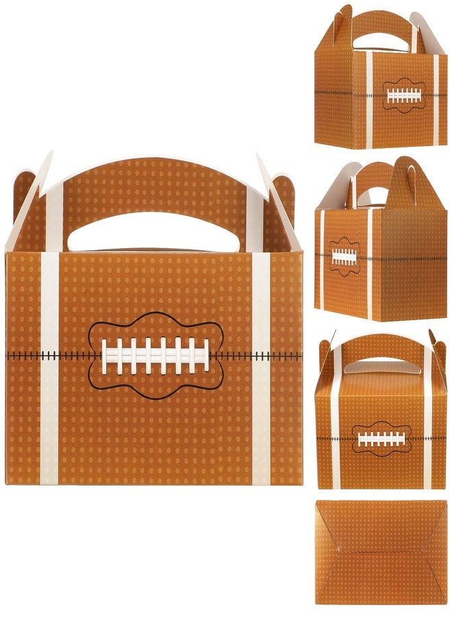 Zhehao 42 Pcs Football Treat Boxes Football Goodie Bags with Handle Sports Theme Party Favors Gift Box Snack Candy Bag for Summer Birthday Sports Baby Shower Party Supplies - Image 1
