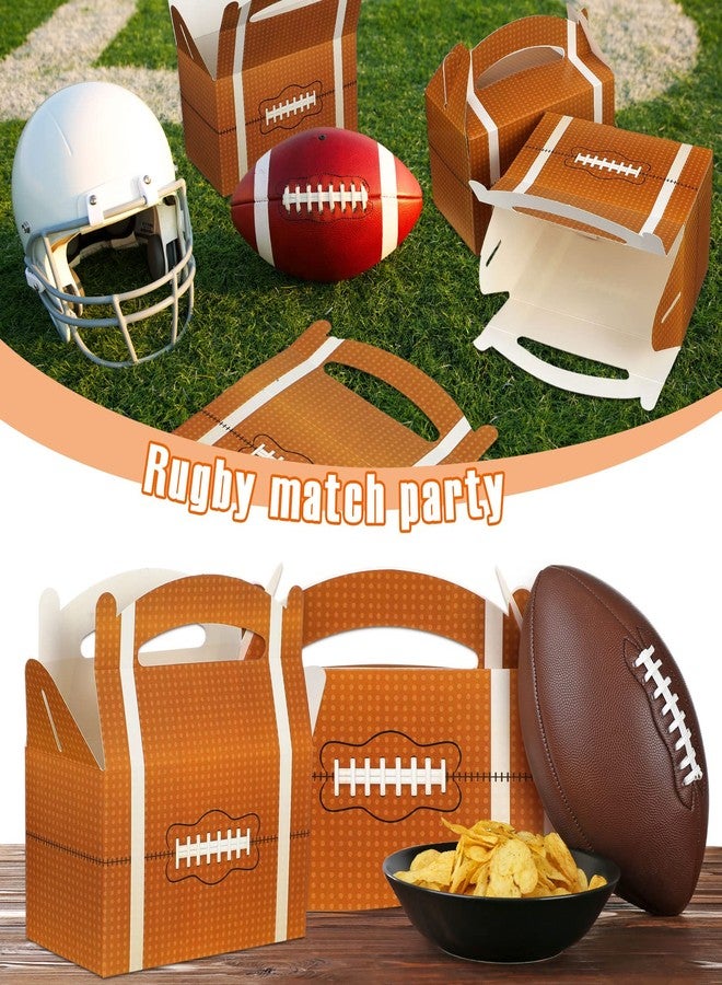 Zhehao 42 Pcs Football Treat Boxes Football Goodie Bags with Handle Sports Theme Party Favors Gift Box Snack Candy Bag for Summer Birthday Sports Baby Shower Party Supplies - Image 4