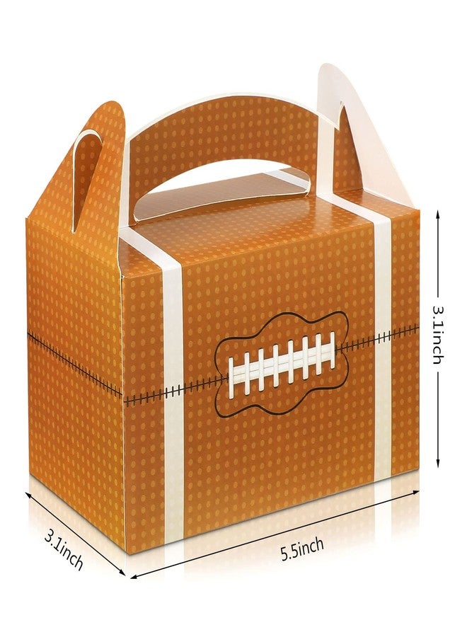 Zhehao 42 Pcs Football Treat Boxes Football Goodie Bags with Handle Sports Theme Party Favors Gift Box Snack Candy Bag for Summer Birthday Sports Baby Shower Party Supplies - Image 3