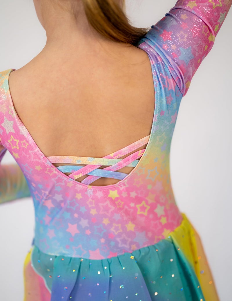 Arshiner Kids Girls Classic Long Sleeve Leotard Dance Ballet Dress - Image 3