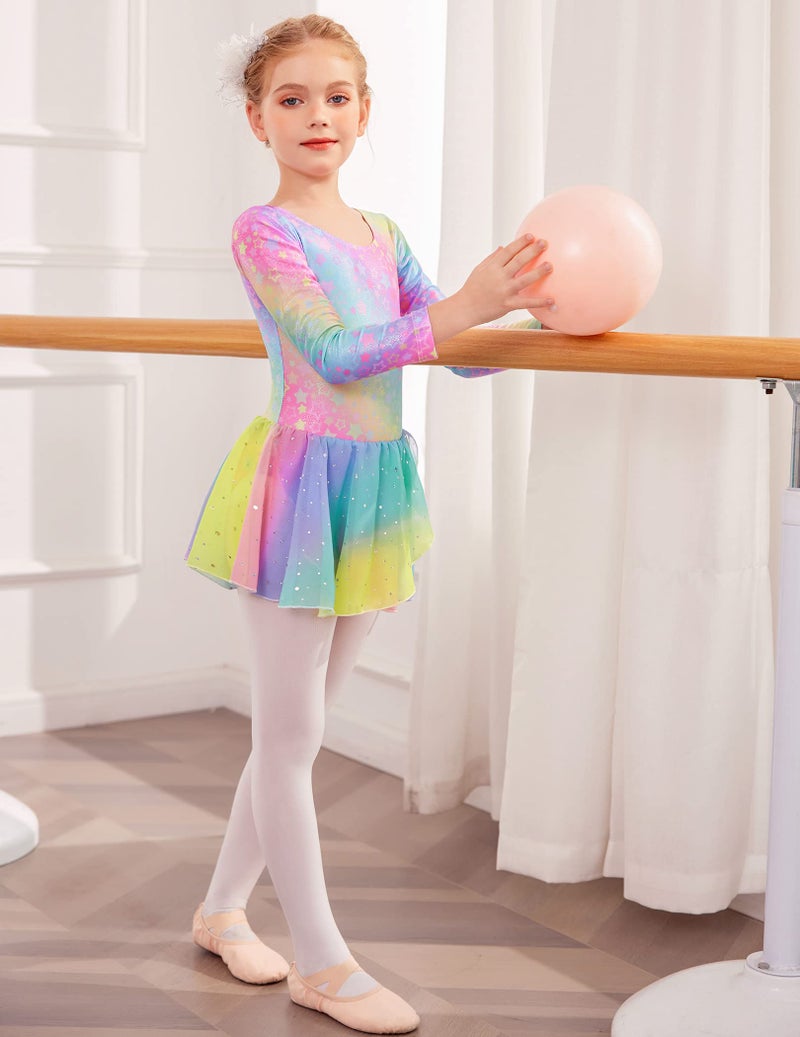 Arshiner Kids Girls Classic Long Sleeve Leotard Dance Ballet Dress - Image 4