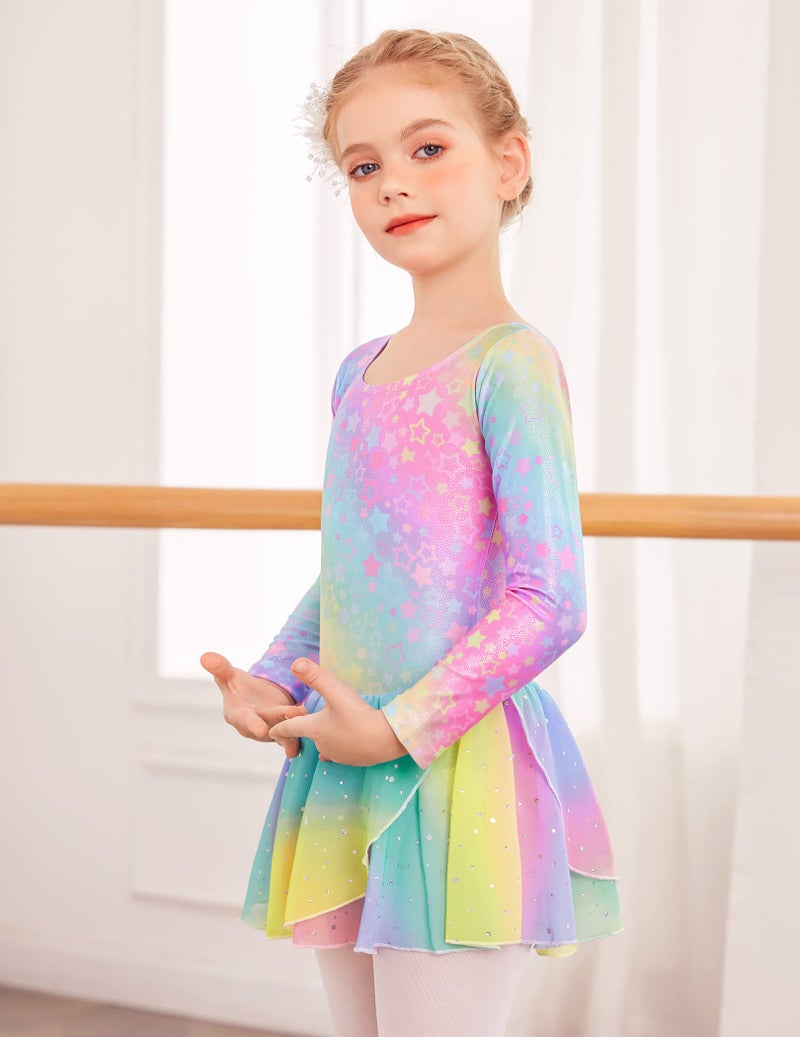 Arshiner Kids Girls Classic Long Sleeve Leotard Dance Ballet Dress - Image 5