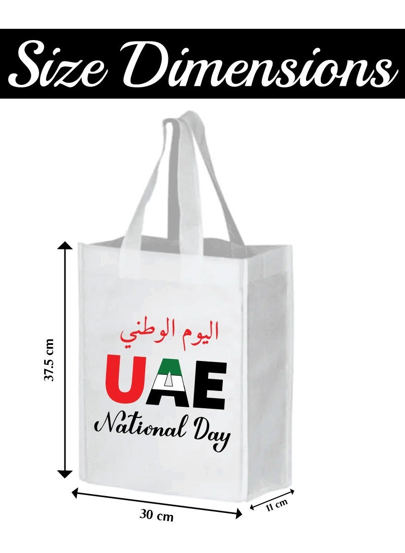 UAE National Day Non Woven Grocery Tote Bags Large - Image 2