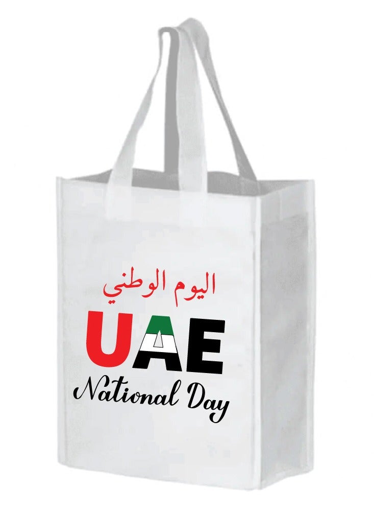 UAE National Day Non Woven Grocery Tote Bags Large - Image 1