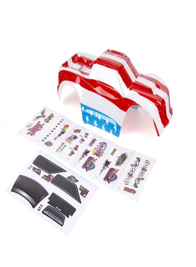 ساميت لينك غطاء هيكل شاحنة مخصص بنمط علم الولايات المتحدة الأمريكية متوافق مع V1 Traxxas Maxx 1/10 4X4 4WD (الشاحنة غير متضمنة) MX-F-01 - Image 2