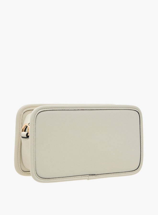 Paprika Metal Accent Crossbody Bag with Zip Closure and Detachable Strap - Image 3