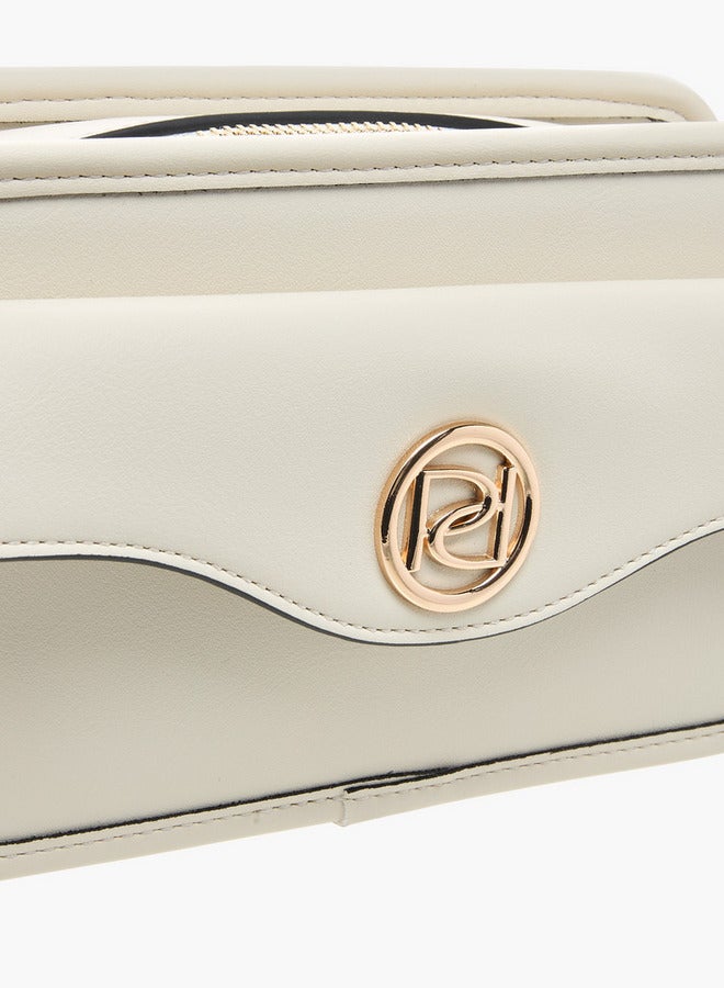 Paprika Metal Accent Crossbody Bag with Zip Closure and Detachable Strap - Image 4