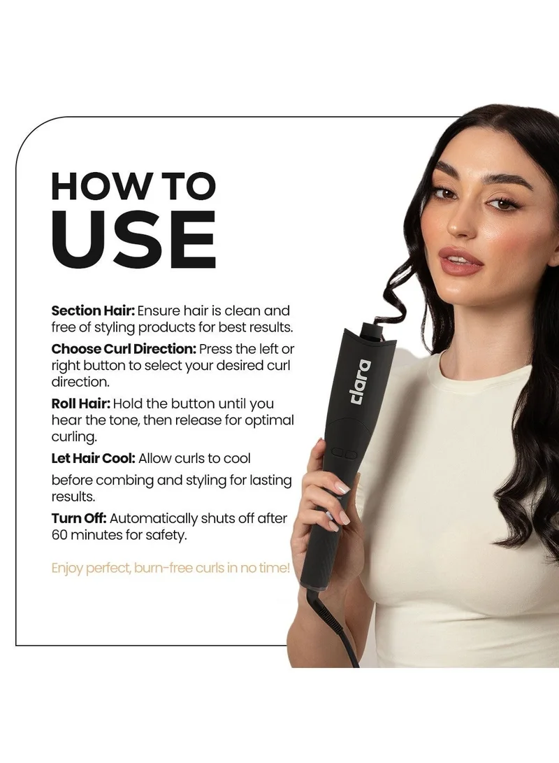 Clara Black Oil-Coated Protective Auto-Curler  | Best Price UAE