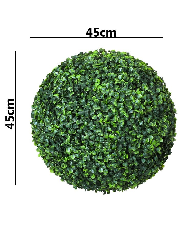 LINGWEI 2pcs Artificial Topiary Ball Indoor Outdoor Fake Boxwood Plant Decorative Balls Faux Plants Garden Spheres Artificial Grass Dome Ball Plants Grass Ball Artificial Leaf Topiary Ball - Image 5