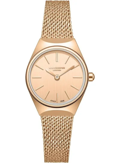 Lee Cooper Lee Cooper Women's Watch, Analog Display and Mesh Strap - LC08140.410, Rose Gold