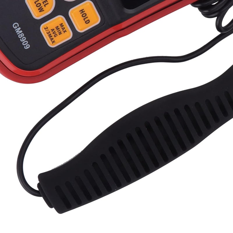 GM8909 مقياس سرعة الرياح الرقمي المحمول مع شاشة LCD ووظيفة تثبيت البيانات - Image 3