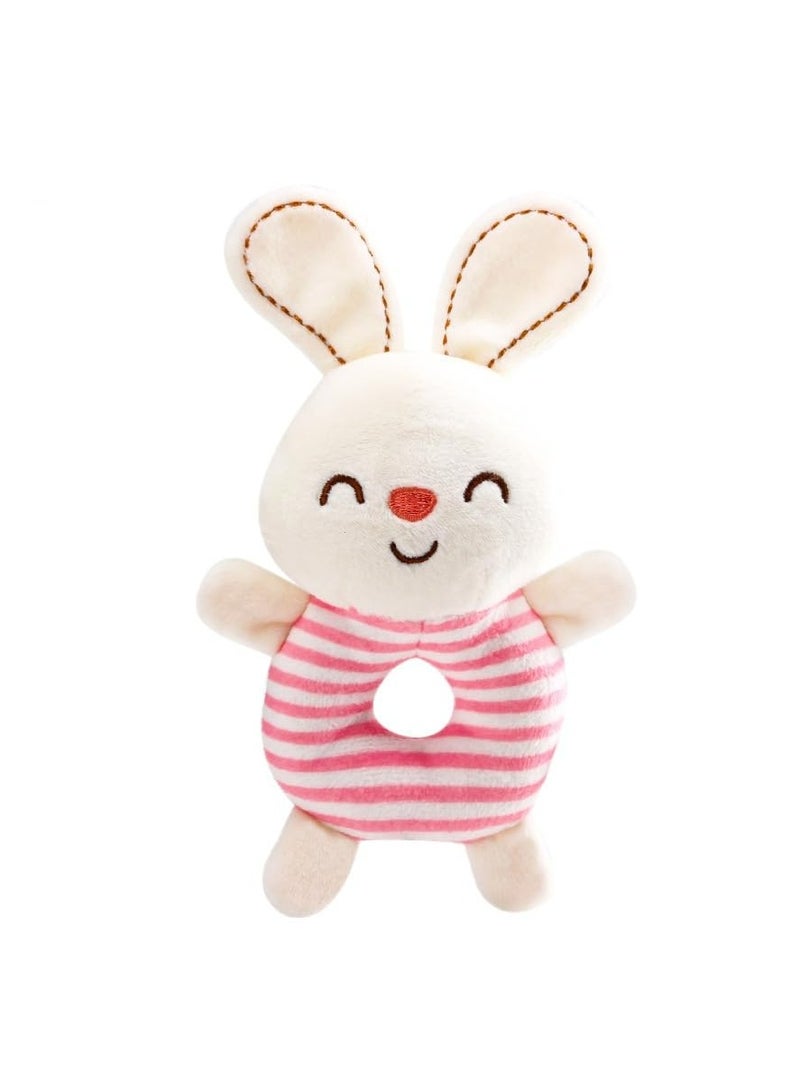 CMGTYYD Baby Rattle Toys, 2Pcs Sensory Plush Toy, Toy for 0-6 Months Newborn, Soft Rattles Ring Toy for Infant Shower Gift (Elephant/Bunny)  - Image 2