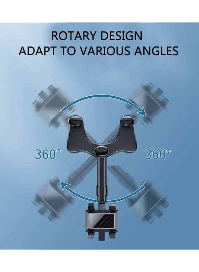 S-TOP 360°Rotatable and Retractable Car Phone Holder, Multifunctional Car Rearview Mirror Phone Holder, Universal Phone Navigation GPS Holder for All Smartphones and Car - Image 4