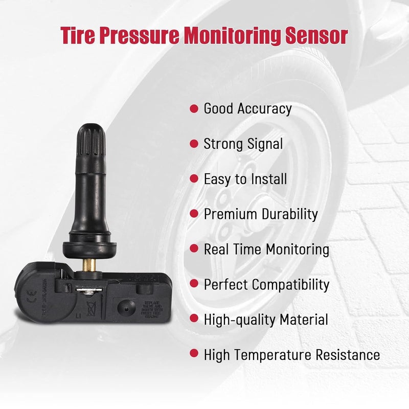 AUTEX TPMS Sensor Set for Jeep, Dodge, and Fiat - Tire Pressure Monitoring System, 433MHz - Image 2