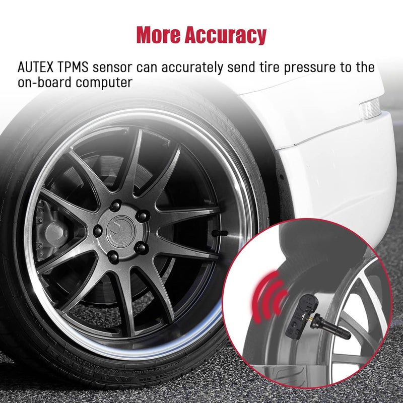 AUTEX TPMS Sensor Set for Jeep, Dodge, and Fiat - Tire Pressure Monitoring System, 433MHz - Image 4