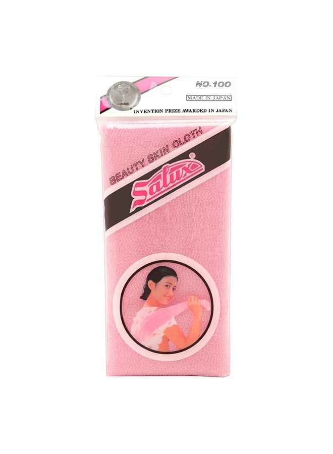 Salux Nylon Japanese Beauty Skin Bath Wash Cloth/Towel - Pink - Image 1