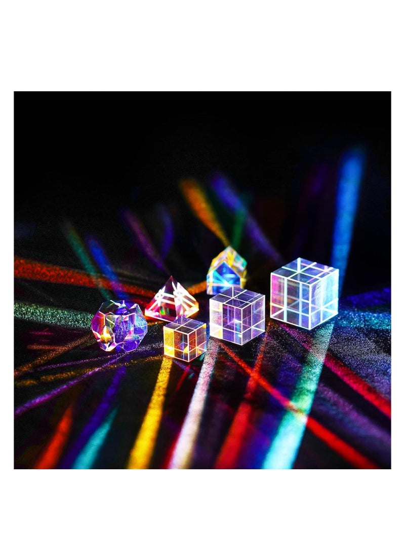 SYOSI - Mini K9 Crystal Glass Prism Cube, Optical Glass RGB Dispersion Prism X-Cube for Physics, Teaching of Optics, Art Decor, Photography Props, Made From Crystal K9 Material, 15 * 15 * 15mm - Image 1