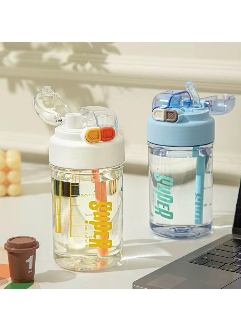 QSHOP - Dual Use Bottle – 750ml with 2 Drinking Outlets (Straw + Regular Mouth) – Ideal for Students & Athletes Versatile Bottle Practical and Modern Design for Daily Activities - Image 1