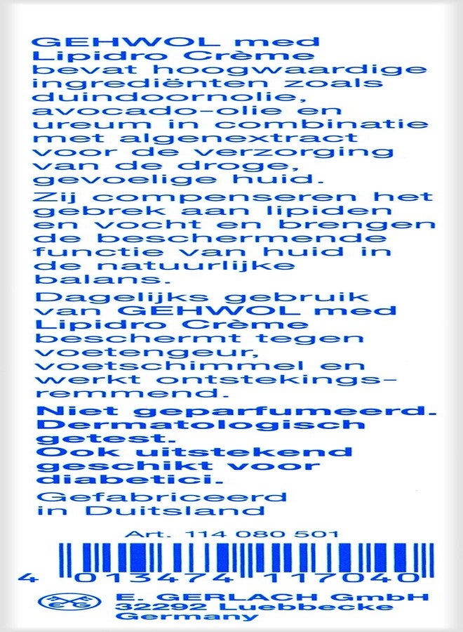 Gehwol Med Lipidro Cream for Unisex, 2.6 Fl Oz (Pack of 1) - Image 3