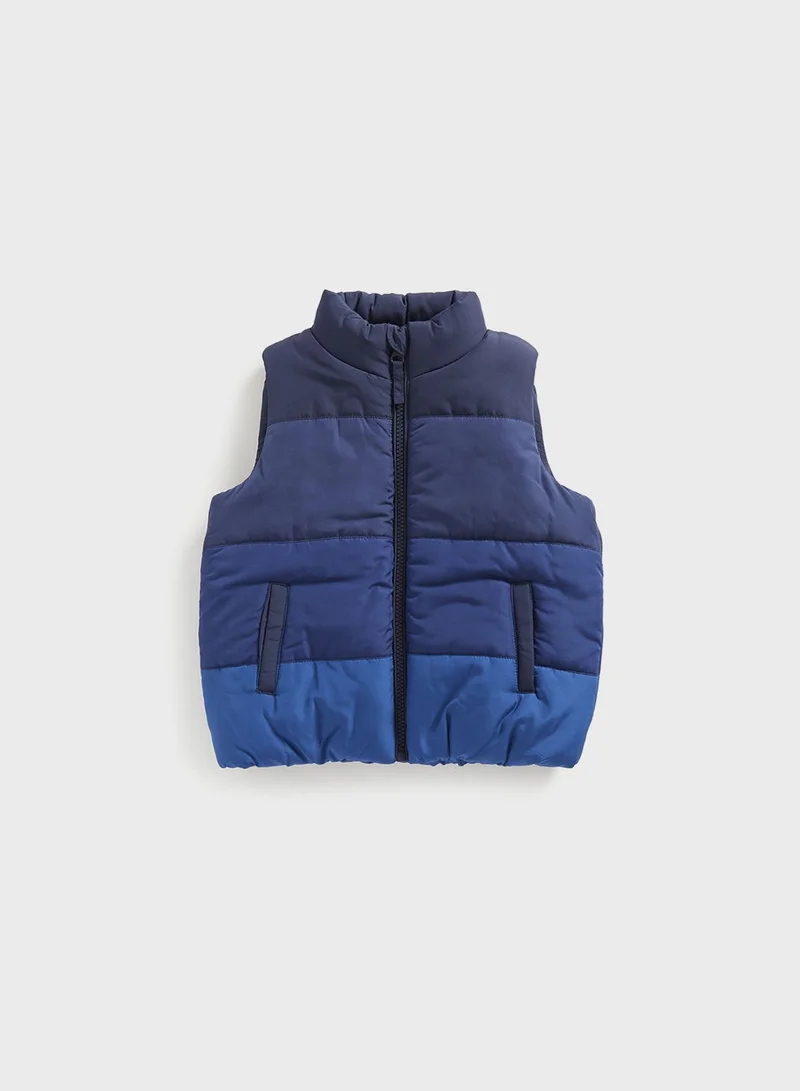 mothercare Infant Color Block Puffer Vest Jacket