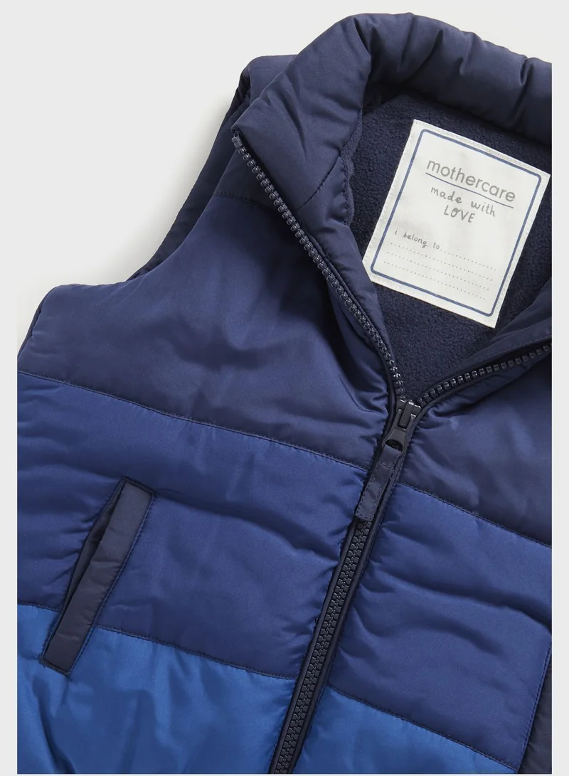 mothercare Infant Color Block Puffer Vest Jacket