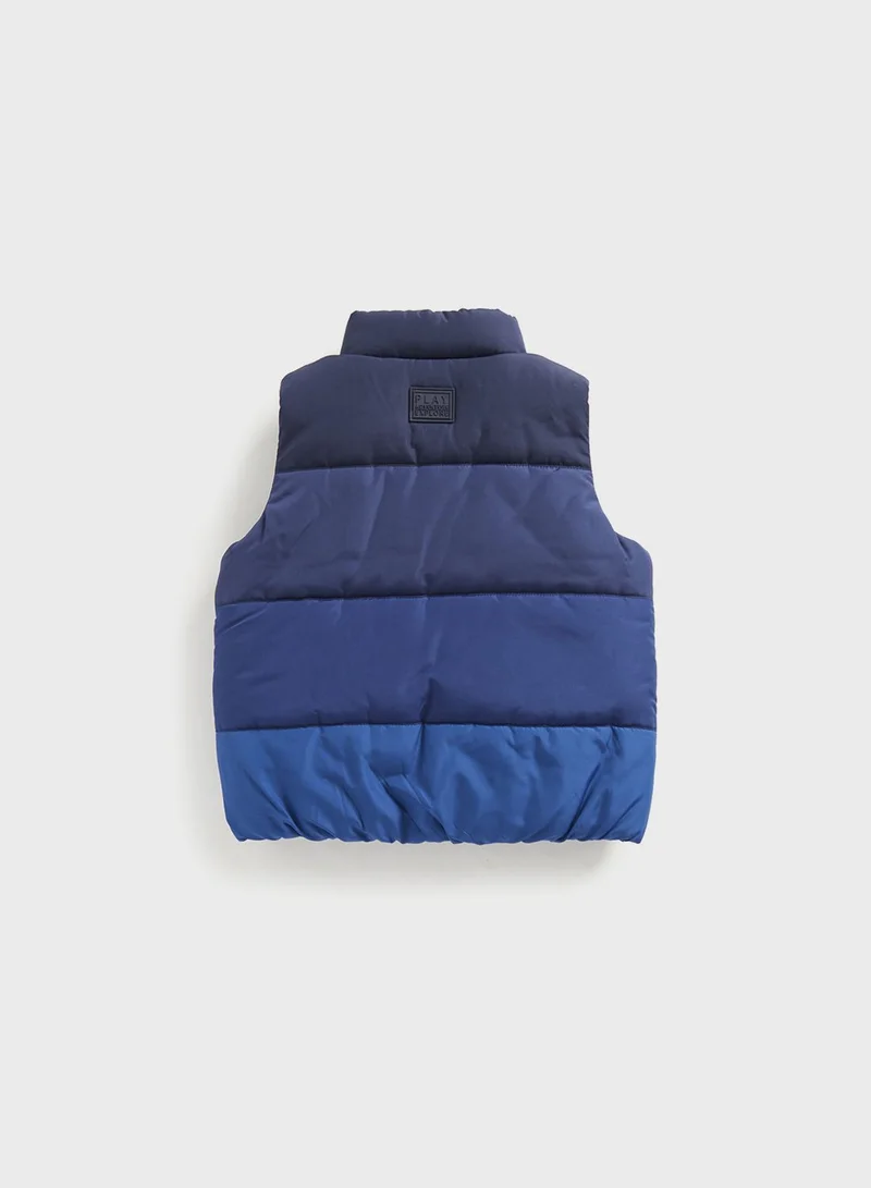mothercare Infant Color Block Puffer Vest Jacket
