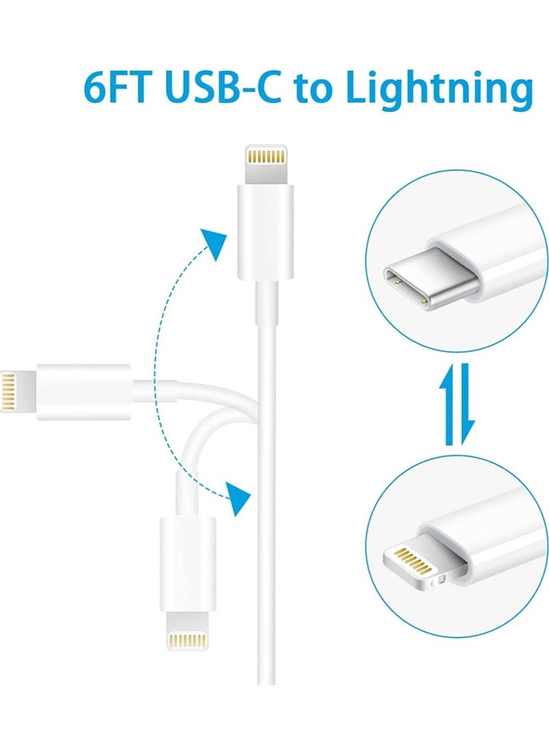 ELTRAZONE MFi Certified Type C to Lightning Cable for iPhone 14 Pro Max/ 13/13 Pro/13 Mini/12/12 Mini/12 Pro/11 Pro/11 Pro Max, Pack of 2, - Image 2
