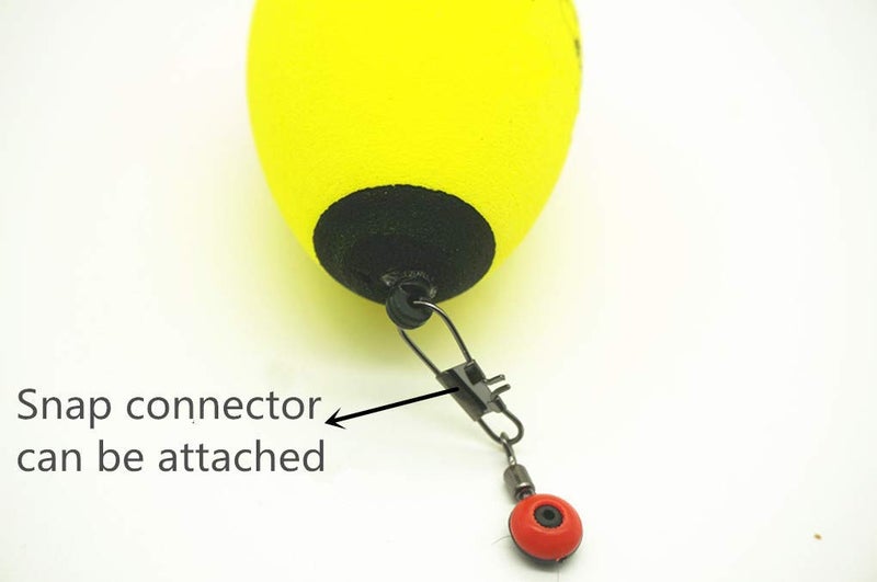 TOASIS Fishing Drift Floats 5pcs Soft EVA Foam Slip Bobbers Assorted Sizes with Glow Sticks and Snap Connectors - Image 5