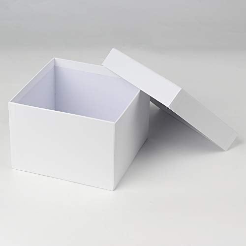 Briful Square Gift Boxes with Lids Set of 4 White Gift Box Assorted Sizes Nesting Gift Boxes for Presents Birthday Bridesmaid Wedding Valentines Christmas Party Favor Boxes - Image 5