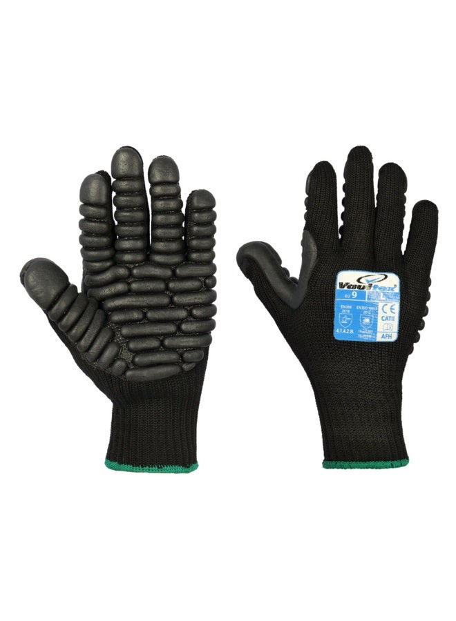 Vaultex AFH Palm Coated Anti Vibration Gloves, Color Black, Size M, 1Pair/Pack - Image 3