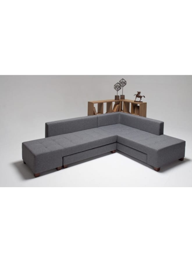 Retro Sofa bed 206 cm - gray - Image 1