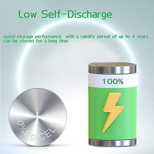 Cotchear 50pcs Alkaline Cell Batteries Assorted 1.5 Volt AG1/LR621 AG3/LR41 AG4/LR626 AG10/LR1130 AG12/LR43 AG13/LR44 Coin Batteries Set 0% Mercury - Image 3