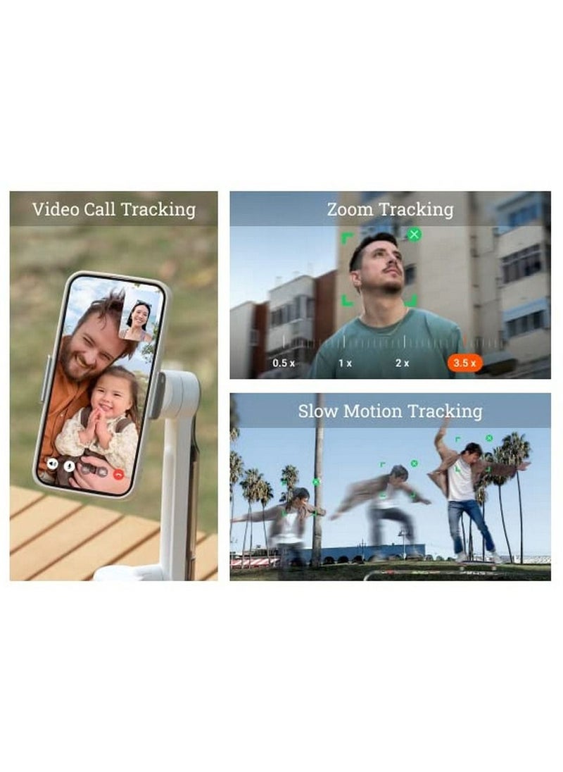 Insta360 - Insta360 Flow Al-Powered Smartphone Gimbal Stabilizer with 3-Axis Stabilization Deep Track 3.0 1-Step Rapid Deploy Built-In Selfie Stick and Tripod - Stone Gray - Image 1