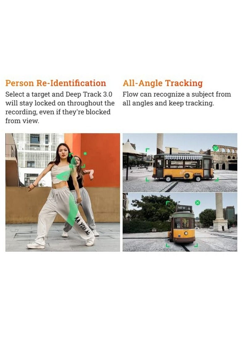 Insta360 - Insta360 Flow Al-Powered Smartphone Gimbal Stabilizer with 3-Axis Stabilization Deep Track 3.0 1-Step Rapid Deploy Built-In Selfie Stick and Tripod - Stone Gray - Image 1